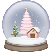 pale pink christmas snow globe sticker