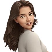 smiling girl with brown hair sticker
