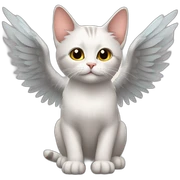 Cat with wings sticker