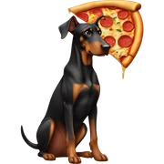 Doberman pizza sticker