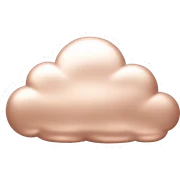 Releastice rose gold cloud sticker