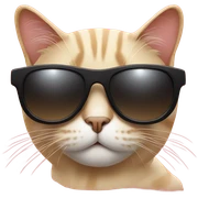 Cat with sunglasses sticker