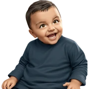 happy boy indoors smiling sticker