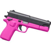 Pink gun sticker