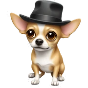 chihuahua with hat sticker