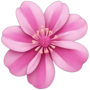 pink flower sticker