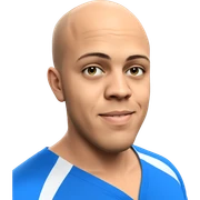bald boy in blue shirt sticker