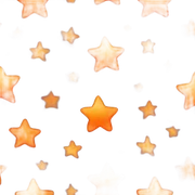 Orange water color star sticker