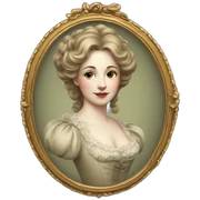 Victorian era cameo without people sticker