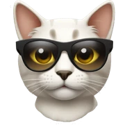 Cat with sunglasses sticker