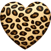 leopard print heart sticker