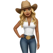 beyoncé with cowboy hat sticker