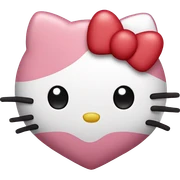 hello kitty with heart sticker