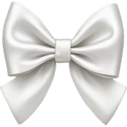 white satin bow sticker