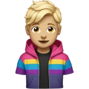 Blonde Boy with Bisexuell Hoodie sticker