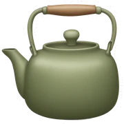 Khaki green teapot sticker