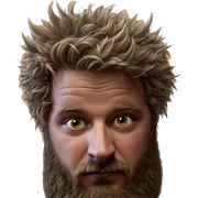 realistic portrait of bearded man sticker