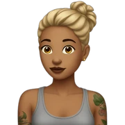 girl with tattoos sticker