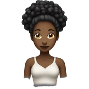 Black girl with puffs sticker