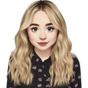 sabrina carpenter curtain bangs sticker