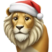 Santa Lion  sticker