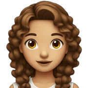 cute mexican girl with wavy brown hair and big brown eyes sticker