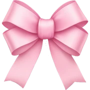 light pink ribbon bow sticker