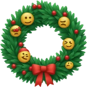Holiday wreath sticker