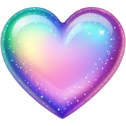 Glowing heart sparkles sticker