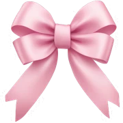 light pink ribbon bow sticker