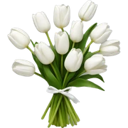 white tulip bouquet  sticker