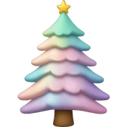 Pastel Christmas tree sticker