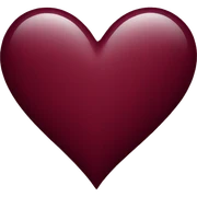 Burgundy heart  sticker