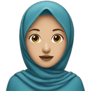 Girl with blue hijab sticker