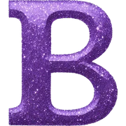 Glitter letter b sticker