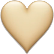 Beige heart  sticker