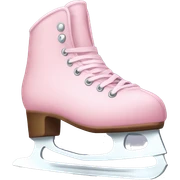 pastel pink ice skates sticker