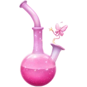 Pink fairy themed bong sticker
