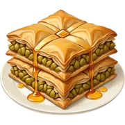 Plate of baklava  sticker