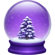 Snow globe purple sticker