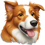Orange boarder collie sticker