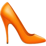 Orange high heels  sticker