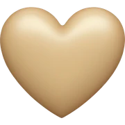 Beige heart sticker