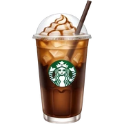 Starbuck ice coffee with ice cubes sticker