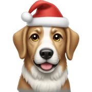 Christmas dog sticker