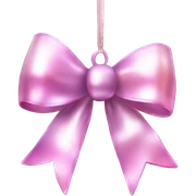 iridescent christmas ornament bow light pink sticker
