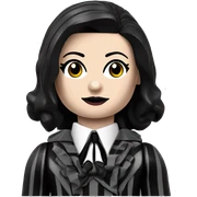 Lego Nevermore Academy. Tough Wednesday Addams. Black and gray Striped School uniform jacket sticker