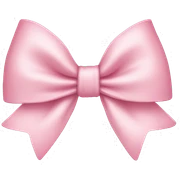 light pink bow  sticker