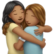 Girl hug her friends  sticker