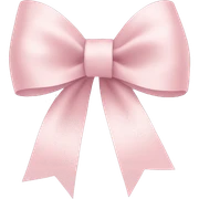 Pale pink ribbon bow sticker